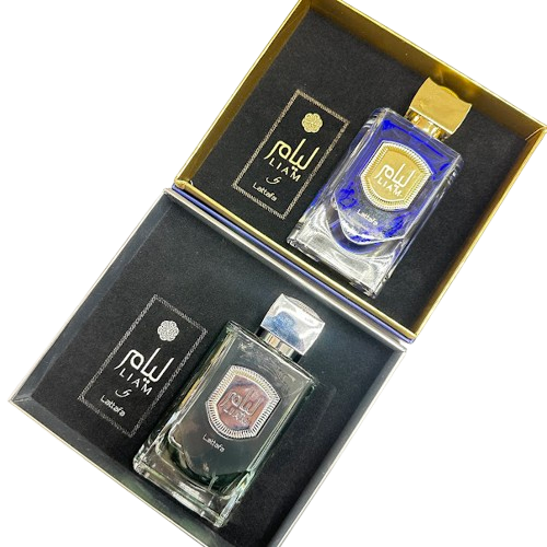 Liam Grey & Liam Blue Shine BUNDLE by Lattafa Perfumes 100mL / 3.4fl oz New