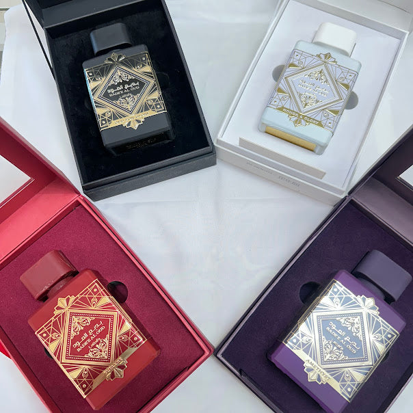 4 PACK Badee Al Oud Lattafa Perfume Sublime Amethyst Honor & Glory Oud For Glory