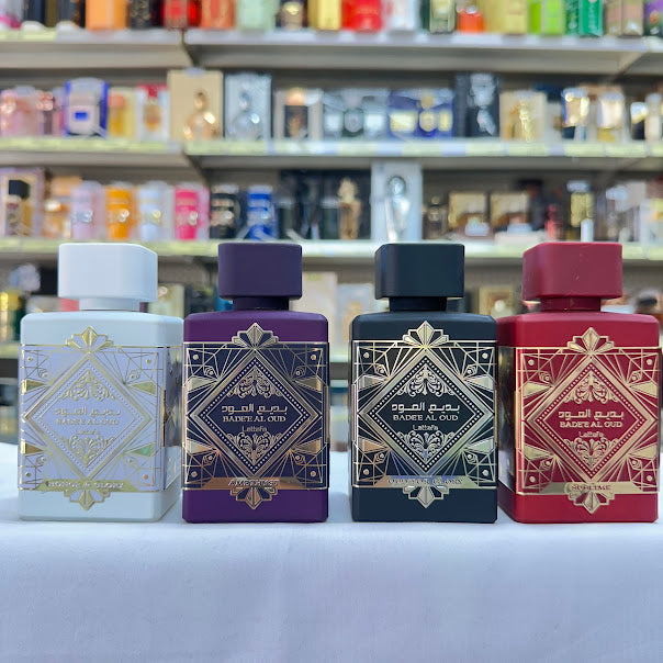 4 PACK Badee Al Oud Lattafa Perfume Sublime Amethyst Honor & Glory Oud For Glory