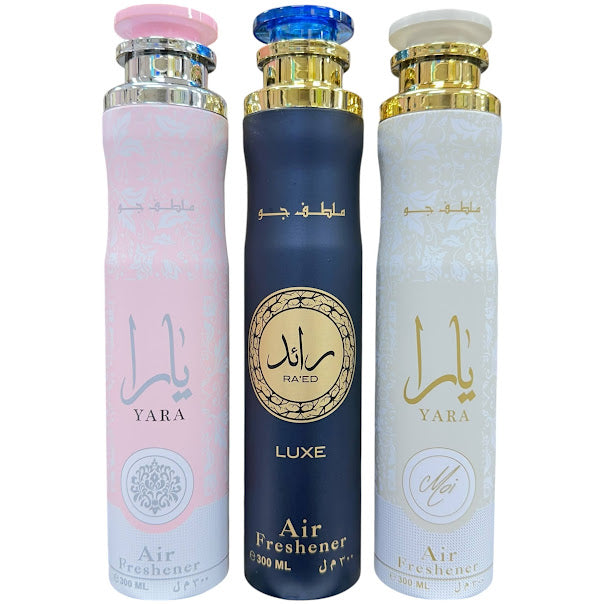 Yara & Raed Luxe & Yara Moi Lattafa Air Fresheners (3 PACK BUNDLE) 300mL