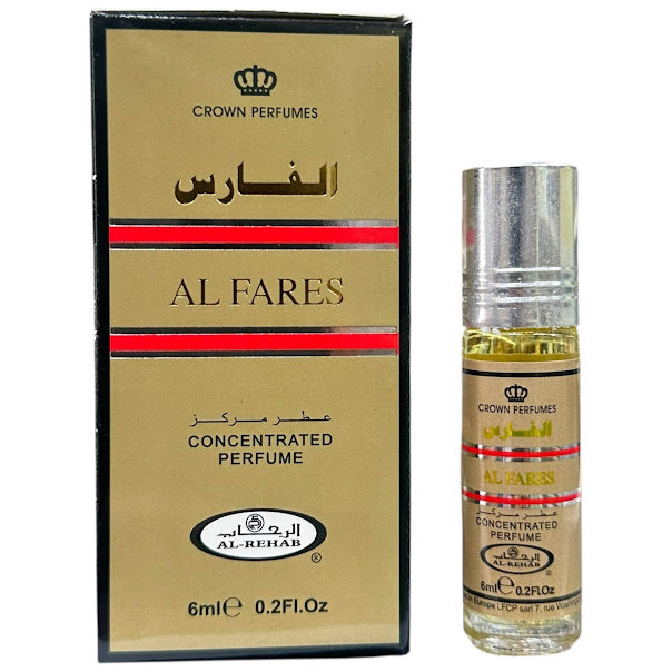 AL FARES 6mL Roll On Perfume Oil Concentrated by Al Rehab Unisex (BOX OF 6)
