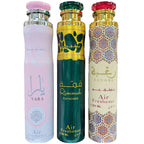 Yara & Qimmah for Women & Raghba Lattafa Air Fresheners (3 PACK BUNDLE) 300mL