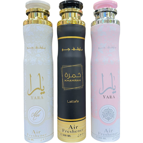 Yara Moi / Khamrah / Yara Lattafa Air Fresheners (3 PACK BUNDLE) 300mL