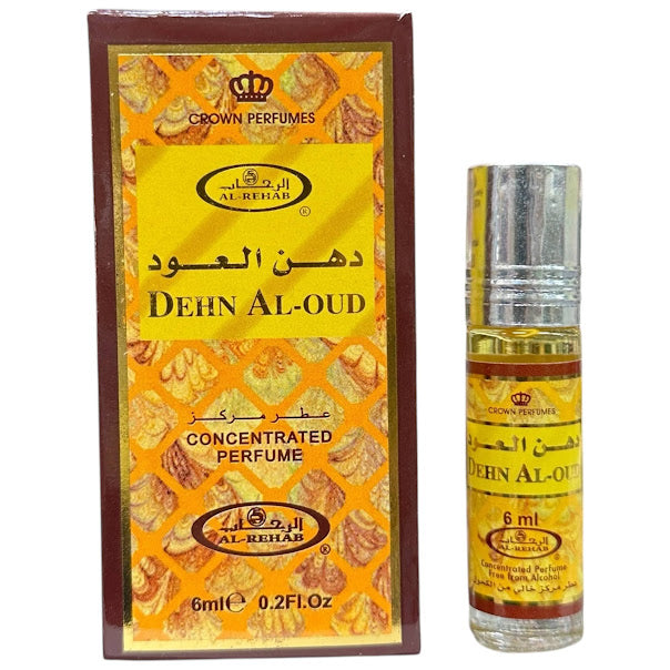 Dehn Al Oud 6mL Roll On Perfume Oil Concentrated by Al Rehab (BOX OF 6)
