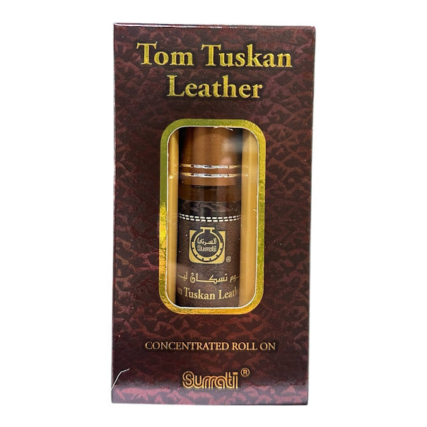 Tom Tuskan Leather 6 x 6mL Surrati Concentrated Roll On Oil Perfume Itr Arabian