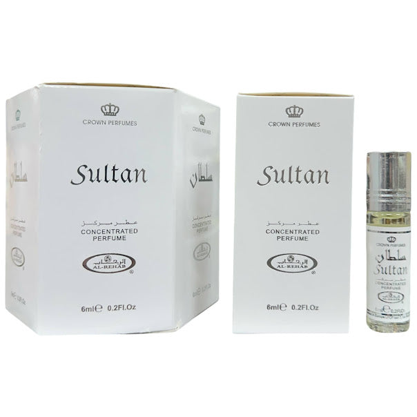 Sultan 6mL Roll On Perfume Oil Concentrated by Al Rehab (BOX OF 6)