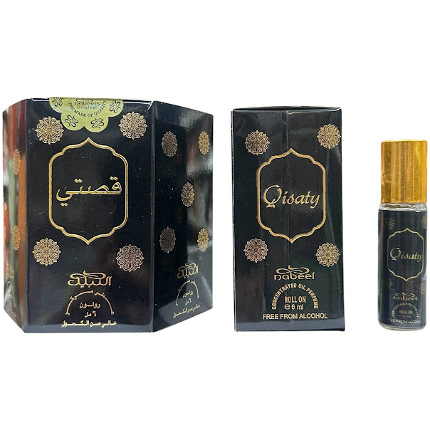 Qisaty - Box 6 x 6ml Roll-On Perfume Oil by Nabeel Free From Alcohol