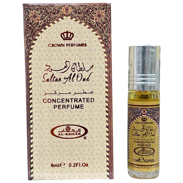 Sultan Al Oud 6mL Roll On Perfume Oil Concentrated by Al Rehab (BOX OF 6)