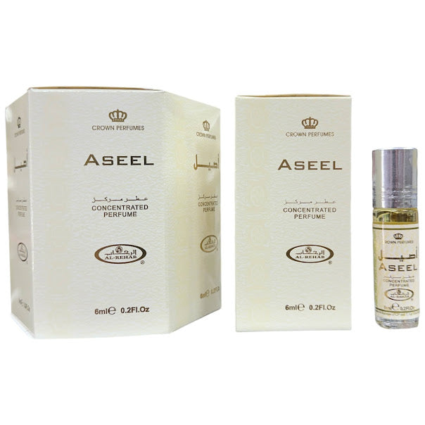 ASEEL 6mL Roll On Perfume Oil Concentrated by Al Rehab (BOX OF 6)