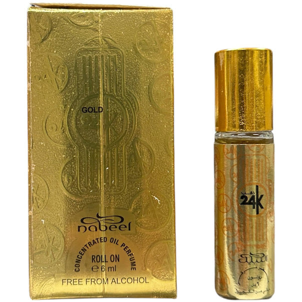 Gold 24K - Box 6 x 6ml Roll-On Perfume Oil by Nabeel Free From Alcohol