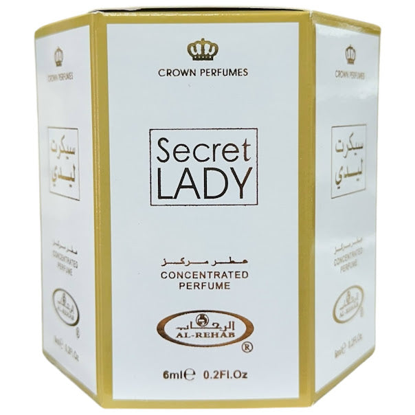 Secret LADY 6mL Roll On Perfume Oil Concentrated by Al Rehab Unisex (BOX OF 6)
