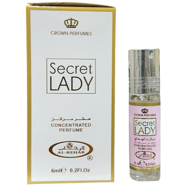 Secret LADY 6mL Roll On Perfume Oil Concentrated by Al Rehab Unisex (BOX OF 6)
