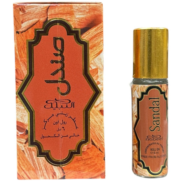 Sandal - Box 6 x 6ml Roll-On Perfume Oil by Nabeel Free From Alcohol