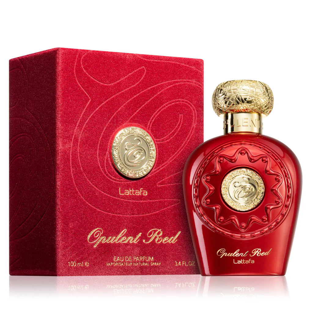 Lattafa Opulent Red Perfume Spray Unisex Eau de Parfum 3.4 Ounce