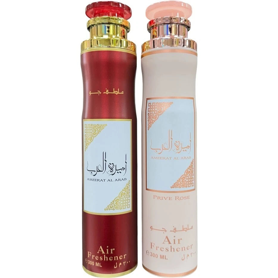 Lattafa Ameerat Al Arab & Prive Rose Air Fresheners (2 PACK BUNDLE) 300mL