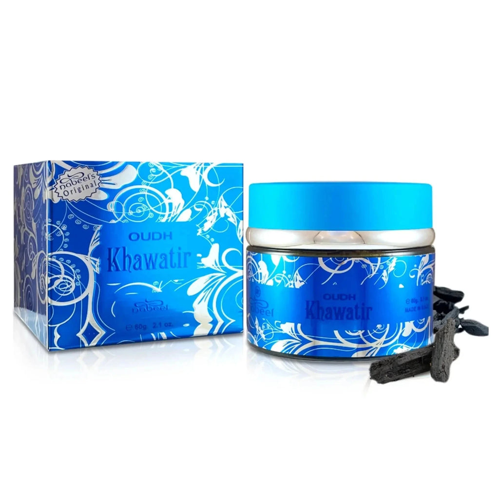 Khawatir Nabeel Oudh 60gm Incense Bakhoor Jar