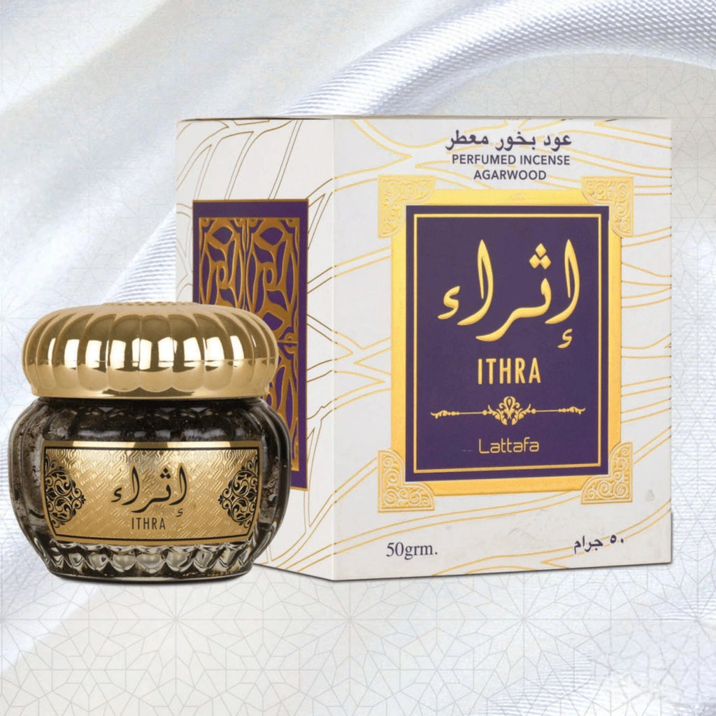 Ithra Lattafa 50gm Oud Bukhoor Incense Jar