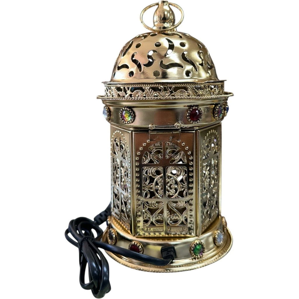Gold Electric Incense Burner Bakhoor Mabkhara Oud