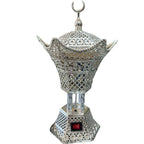 Silver Electric Incense Burner Bakhoor Mabkhara Oud