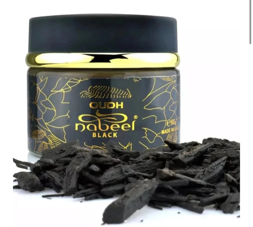 Nabeel Black Oudh 60gm Incense Bakhoor Jar