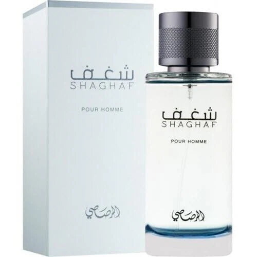 Nafaeis Al Shaghaf Rasasi  For Men Cologne Perfume Spray EDP 100ml 3.38oz NEW