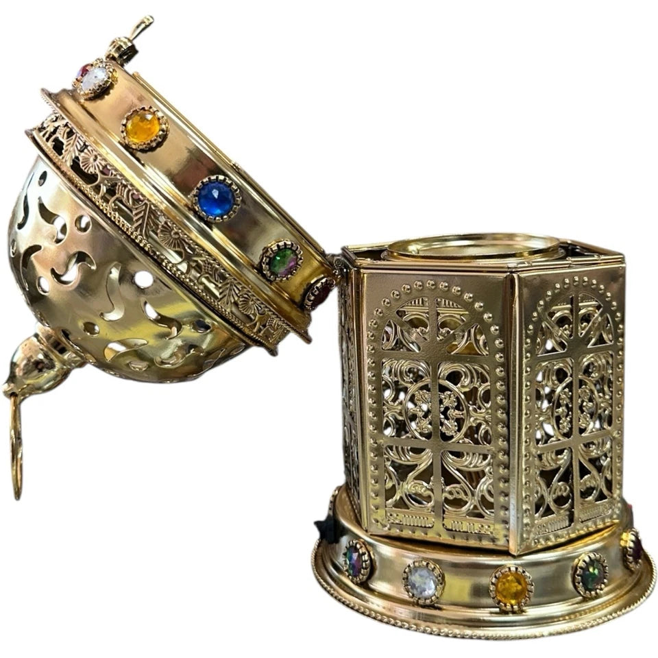 Gold Electric Incense Burner Bakhoor Mabkhara Oud