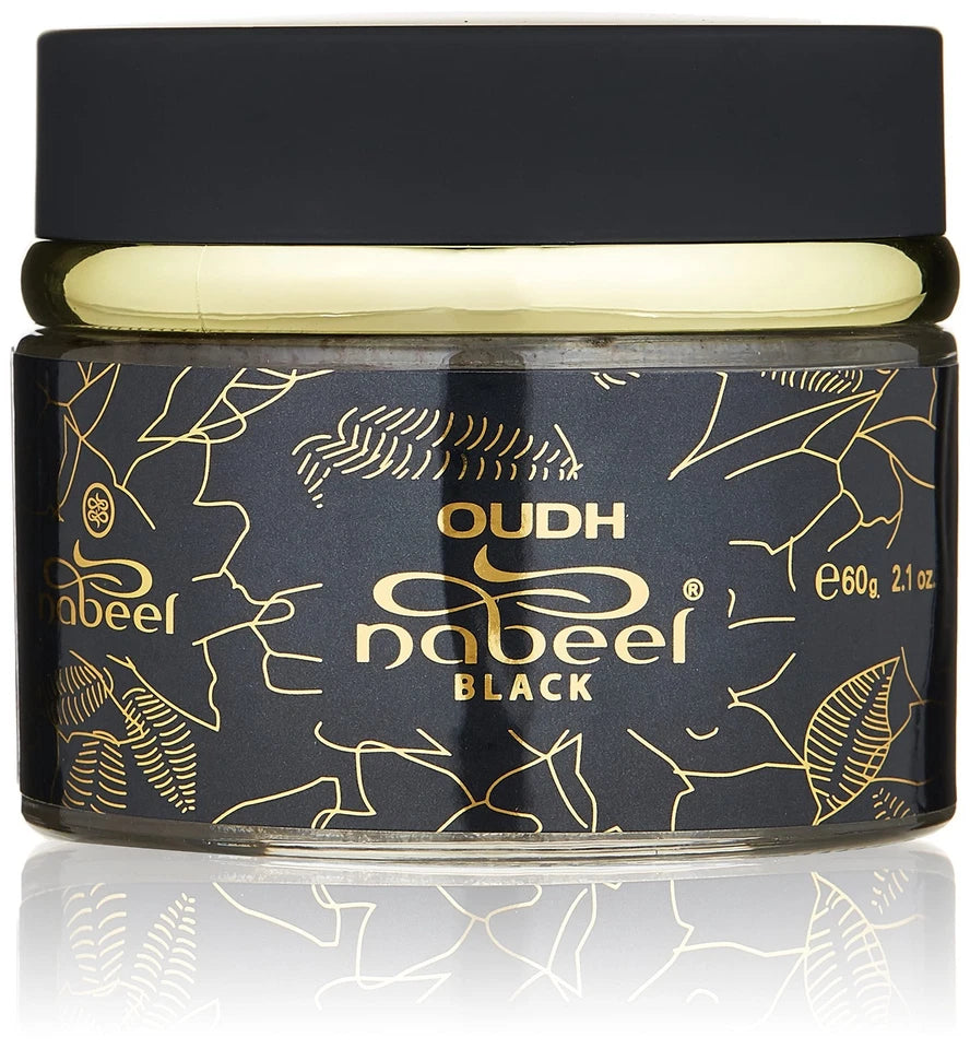 Nabeel Black Oudh 60gm Incense Bakhoor Jar