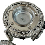 Silver Electric Incense Burner Bakhoor Mabkhara Oud