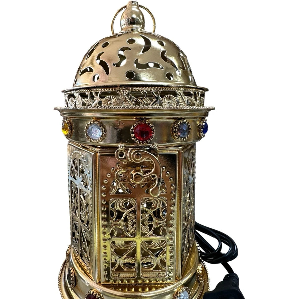 Gold Electric Incense Burner Bakhoor Mabkhara Oud
