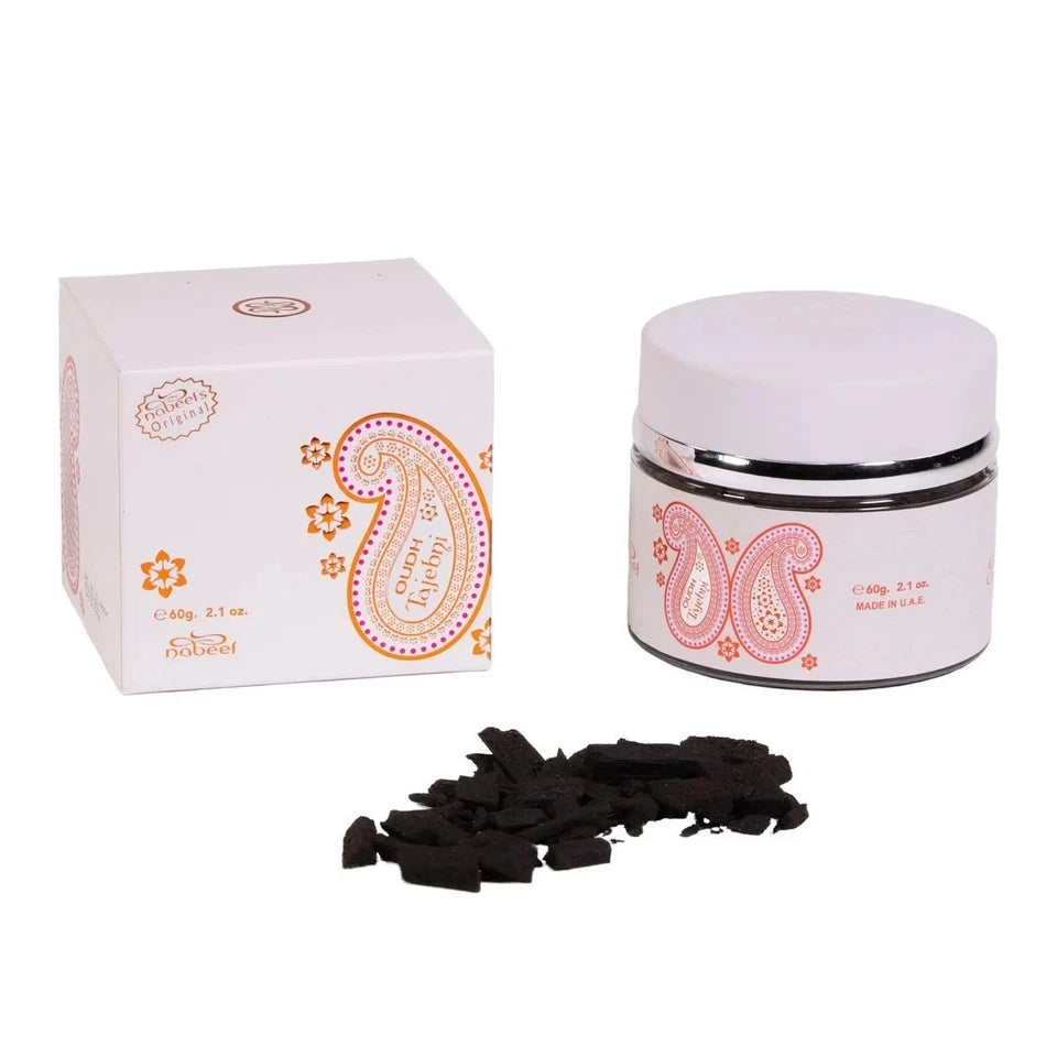 Tajebni Nabeel Oudh 60gm Incense Bakhoor Jar