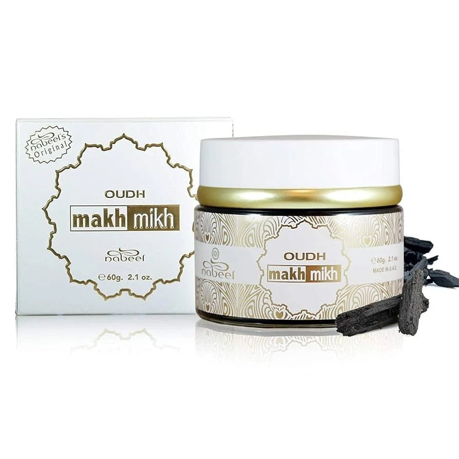 Makh Mikh Nabeel Oudh 60gm Incense Bakhoor Jar