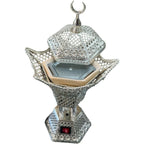 Silver Electric Incense Burner Bakhoor Mabkhara Oud