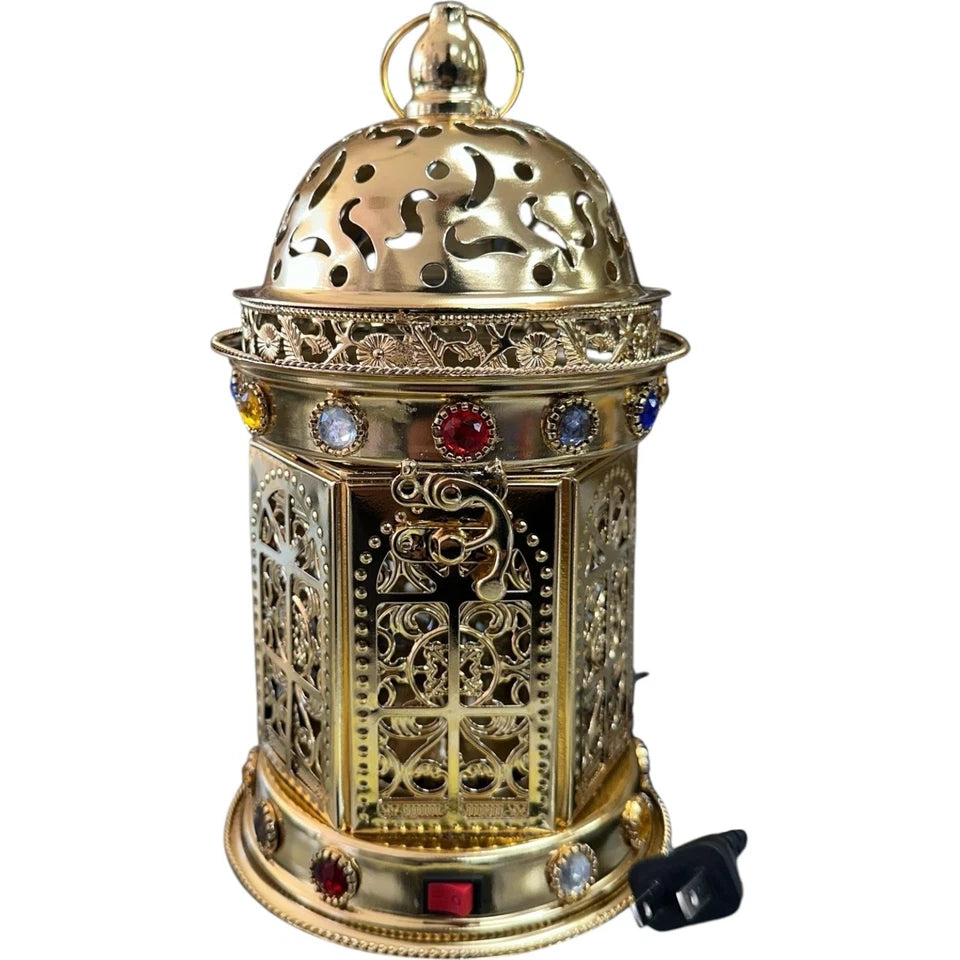Gold Electric Incense Burner Bakhoor Mabkhara Oud